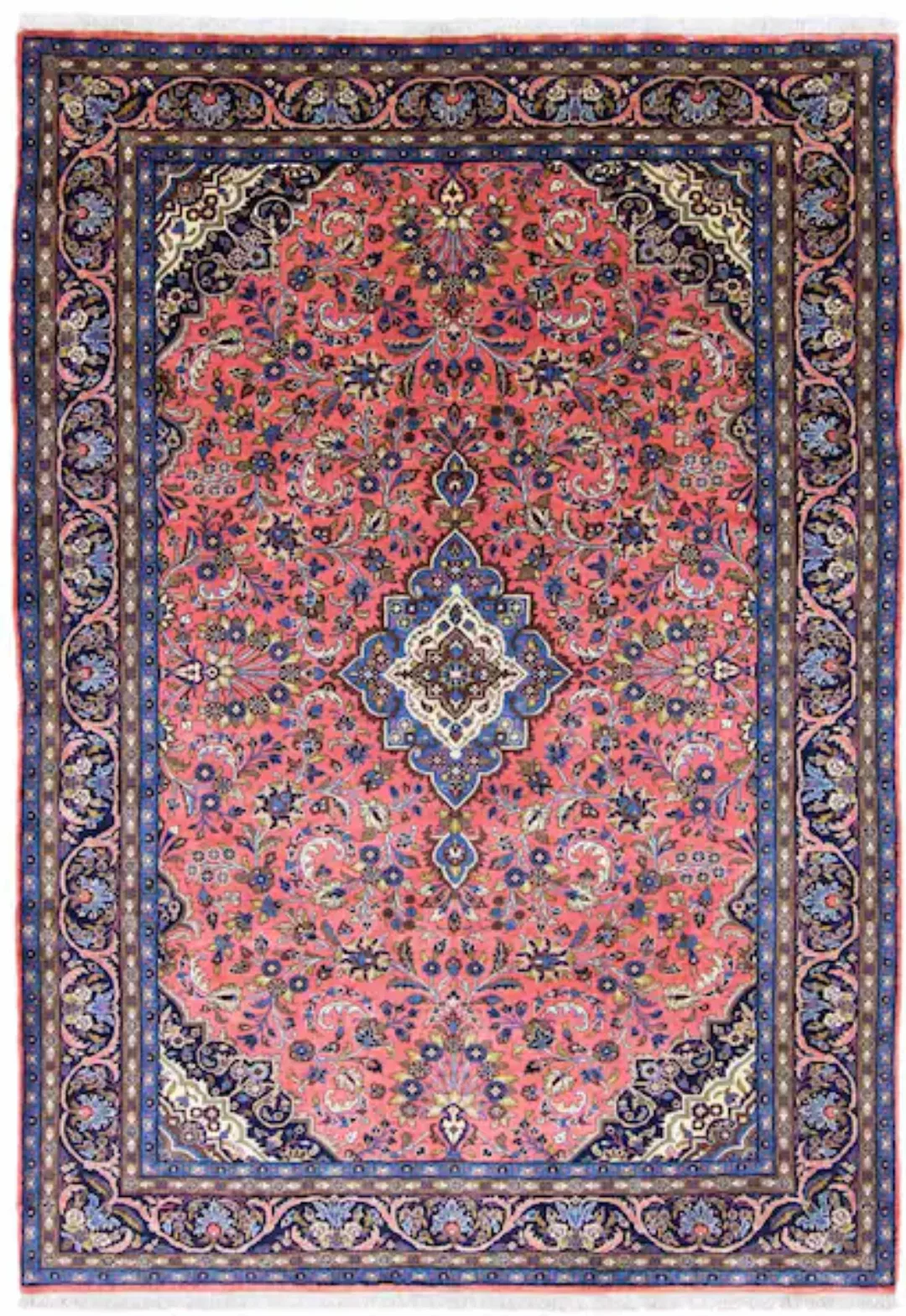 morgenland Wollteppich »Mehraban Medaillon Rosso chiaro 297 x 210 cm«, rech günstig online kaufen