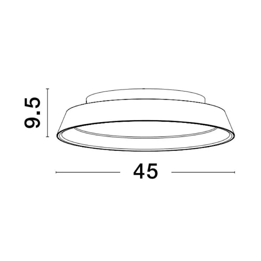 LED Deckenleuchte Vela in Weiß und Braun 30W 1665lm günstig online kaufen