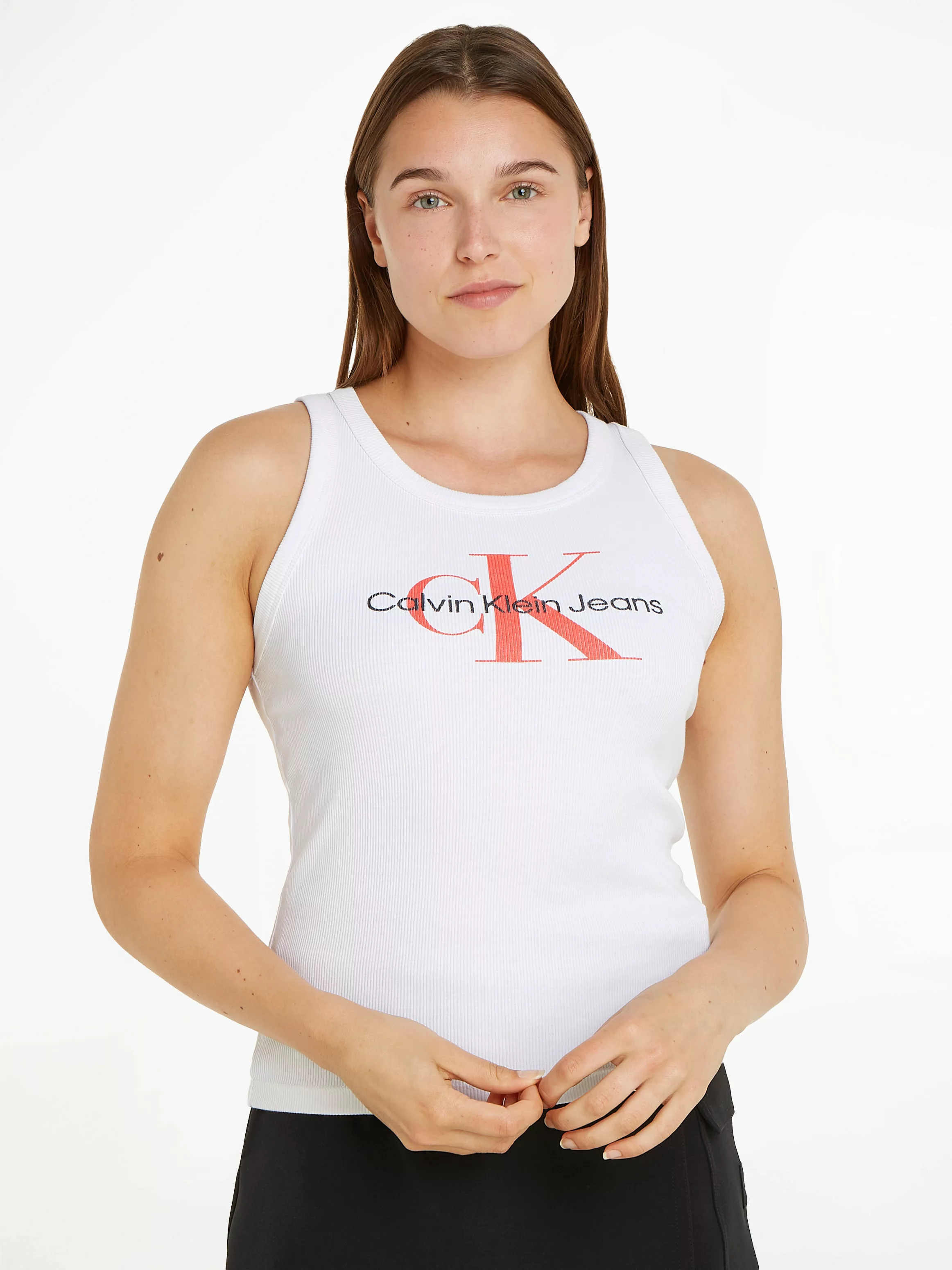 Calvin Klein Jeans Tanktop "ARCHIVAL MONOLOGO RIB TANK", mit Logomarkenlabe günstig online kaufen