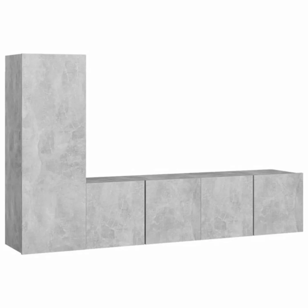 furnicato TV-Schrank 3-tlg. TV-Schrank-Set Betongrau Holzwerkstoff günstig online kaufen