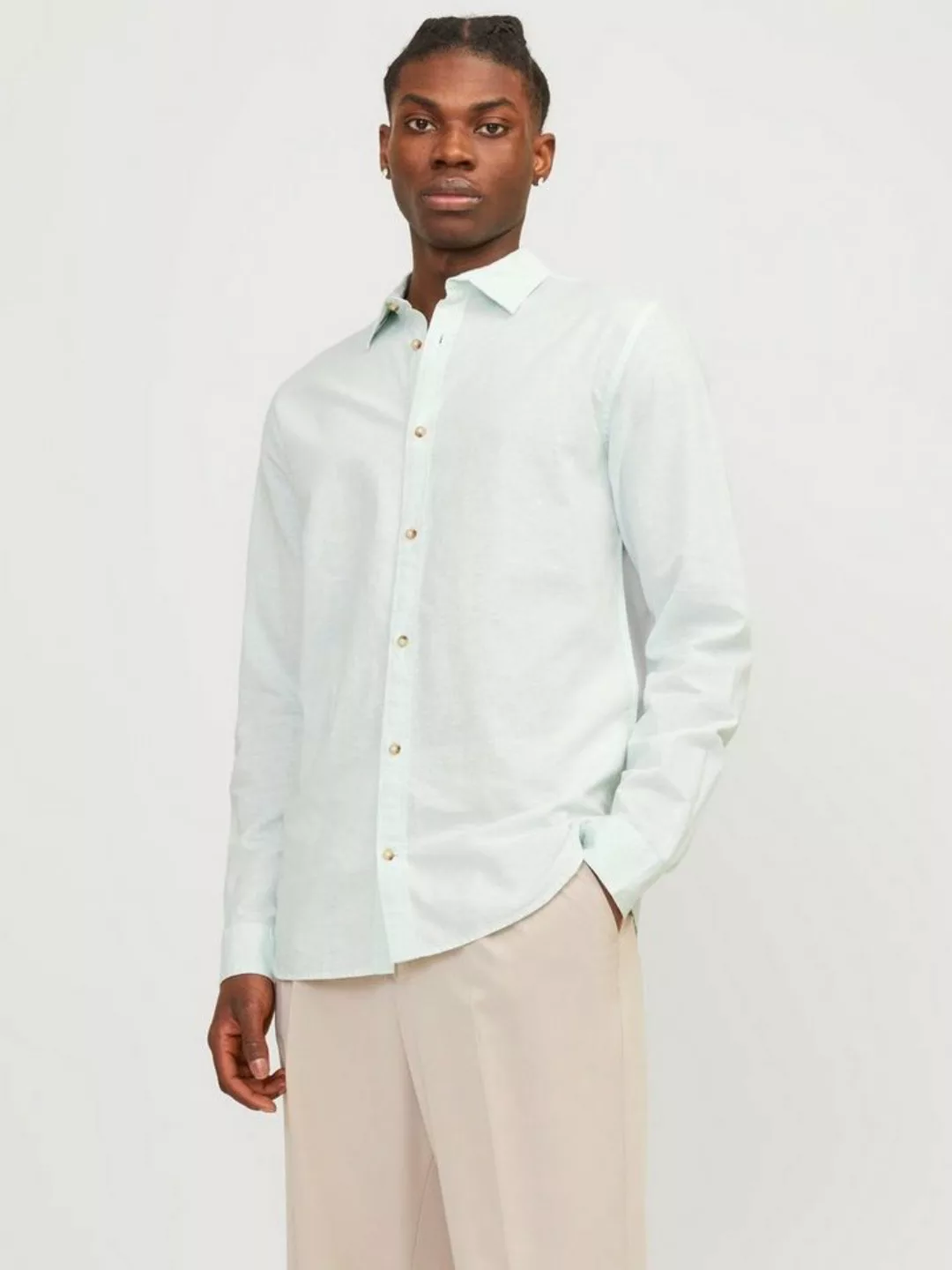 Jack & Jones Langarmhemd JJESUMMER LINEN BLEND SHIRT LS SN günstig online kaufen