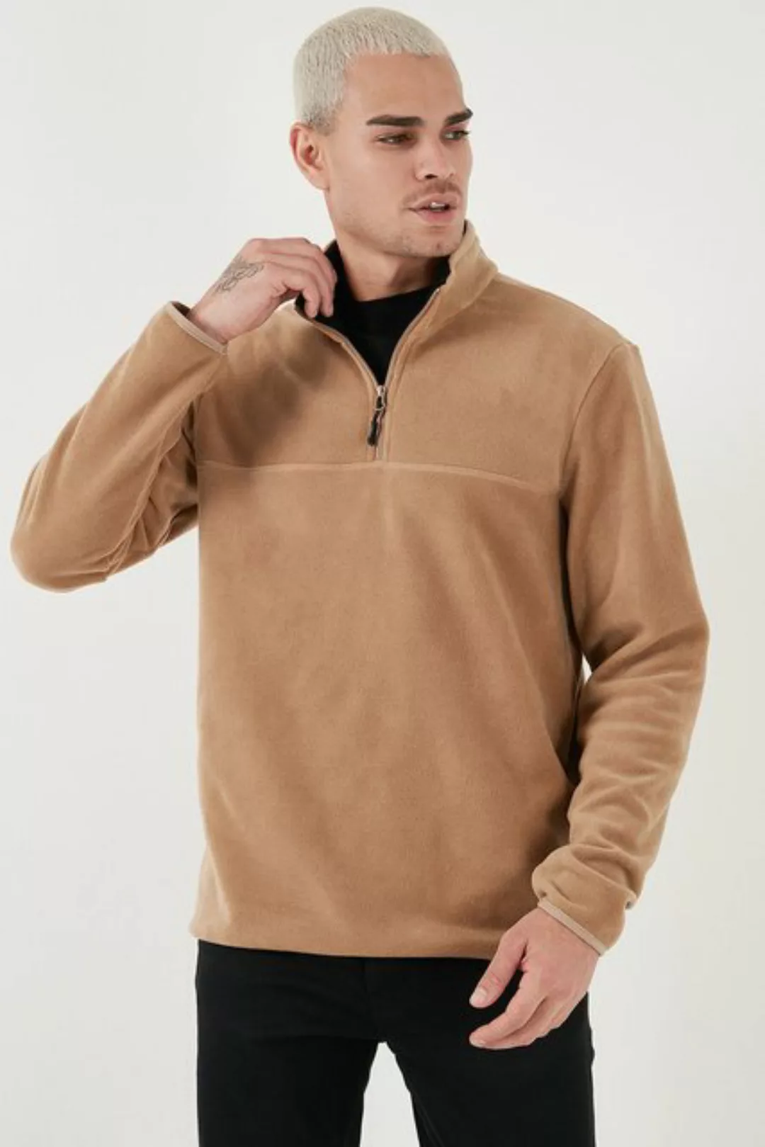 Buratti Fleecepullover Regular Fit günstig online kaufen