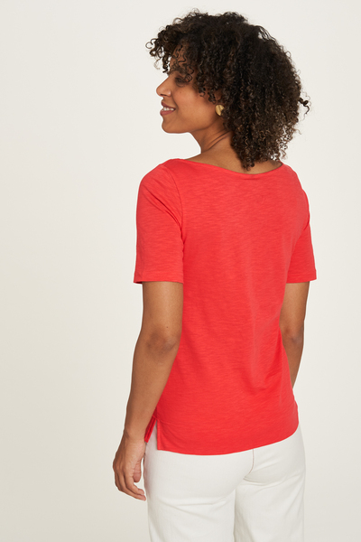 Jersey Shirt Mit U-boot-ausschnitt In Rot Oder Blau Gots-zertifiziert (S22c günstig online kaufen