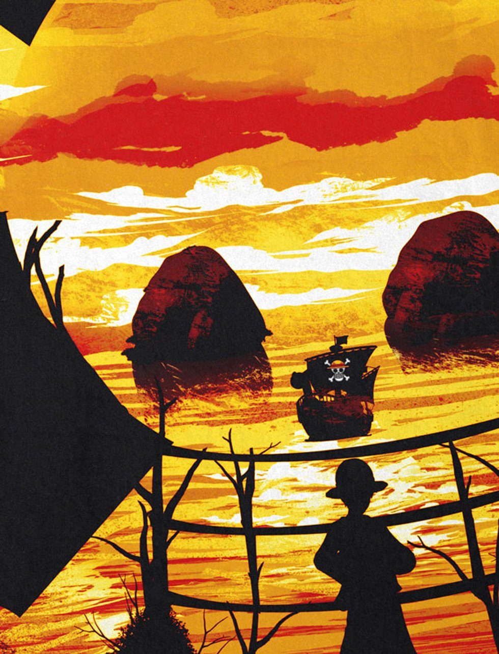 style3 T-Shirt Pirate Sunset one piece günstig online kaufen