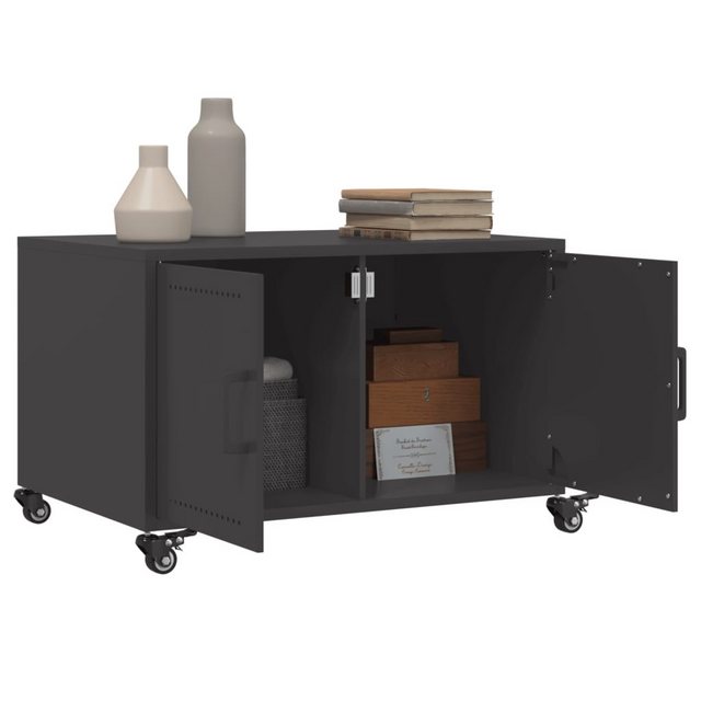 vidaXL Mehrzweckschrank Schrank Rollwagen Schwarz 68x50x43,5 cm Kaltgewalzt günstig online kaufen