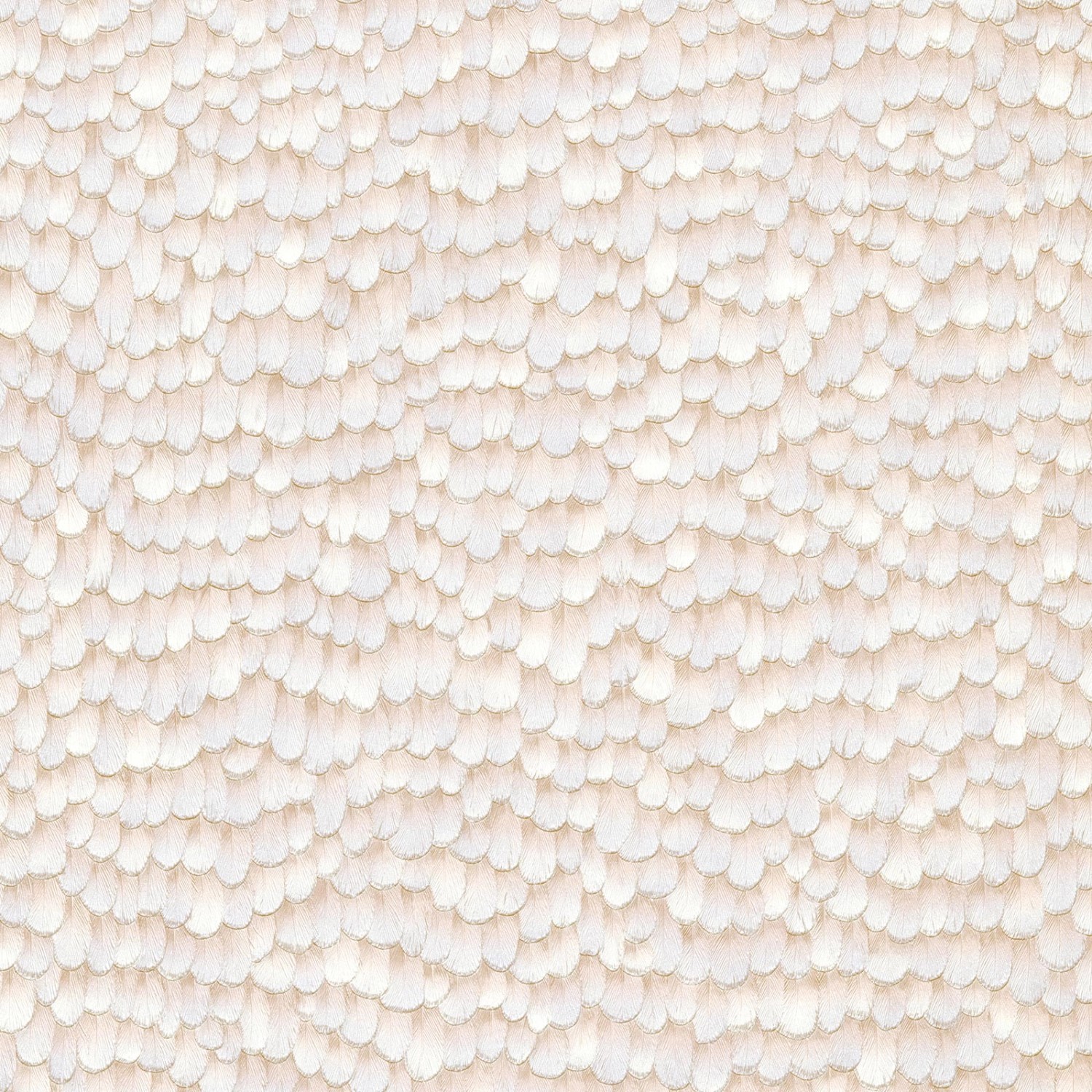 Bricoflor Perlmutt Tapete mit 3D Effekt Elegante Vliestapete in Creme Weiß günstig online kaufen