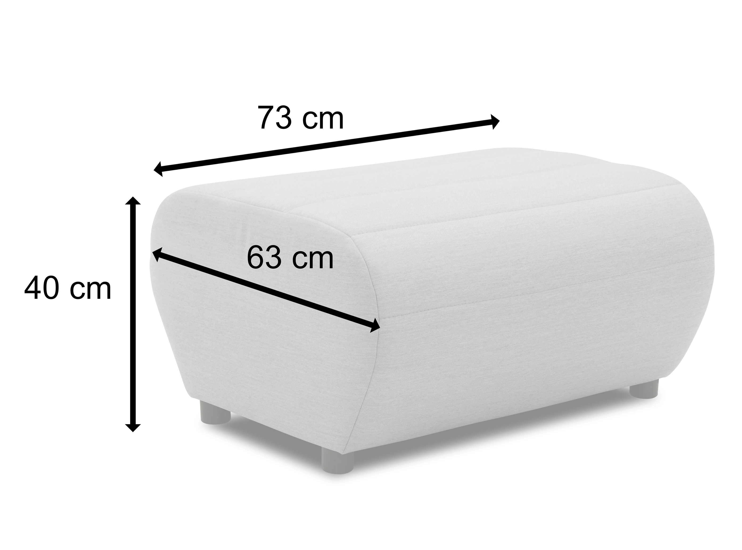 Outdoor Sofa 300 002 Hocker, Gartenmöbel, Gartenhocker, Polsterhocker, silb günstig online kaufen