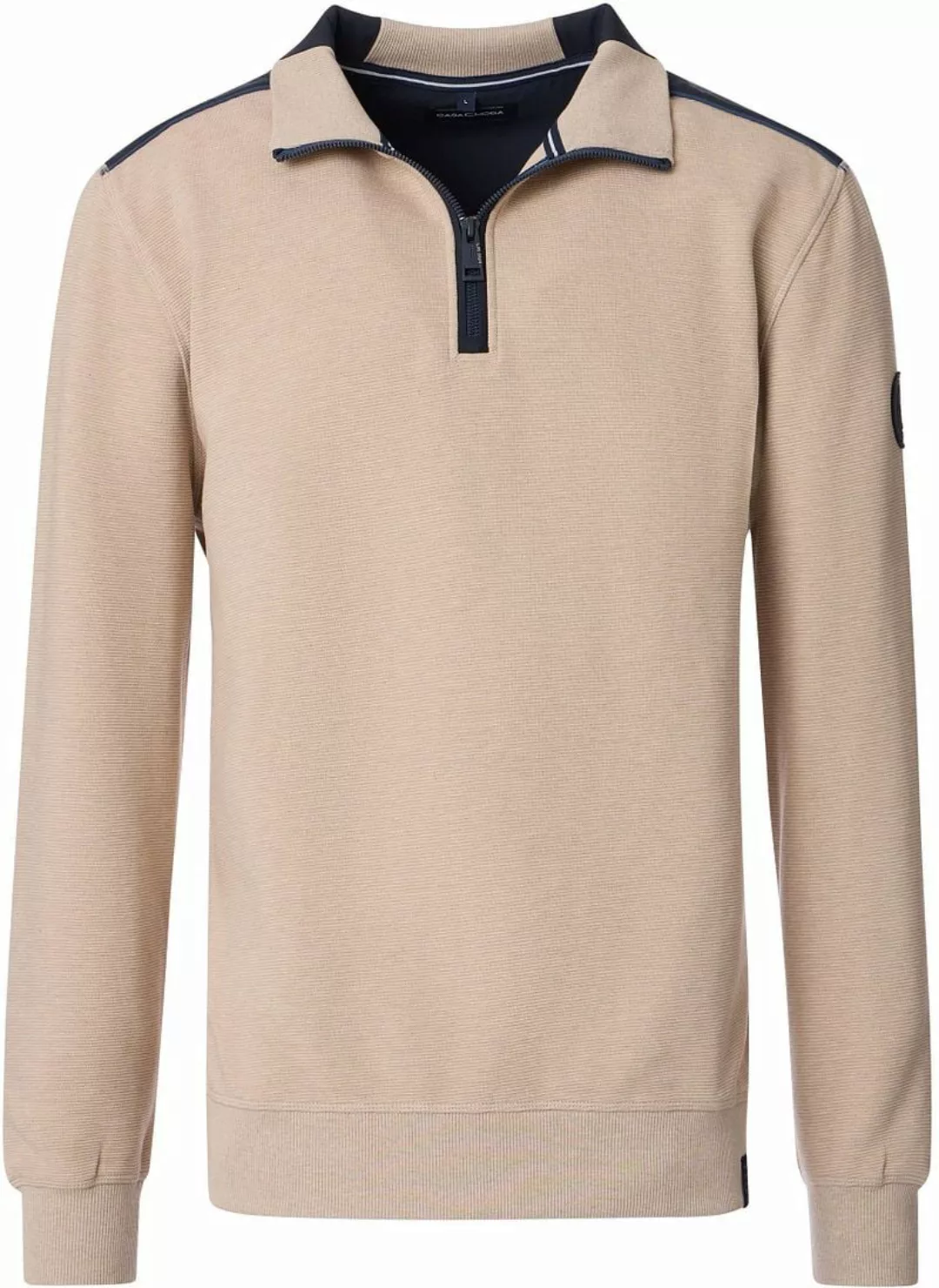 Casa Moda Half Zip Sweat Beige - Größe 3XL günstig online kaufen