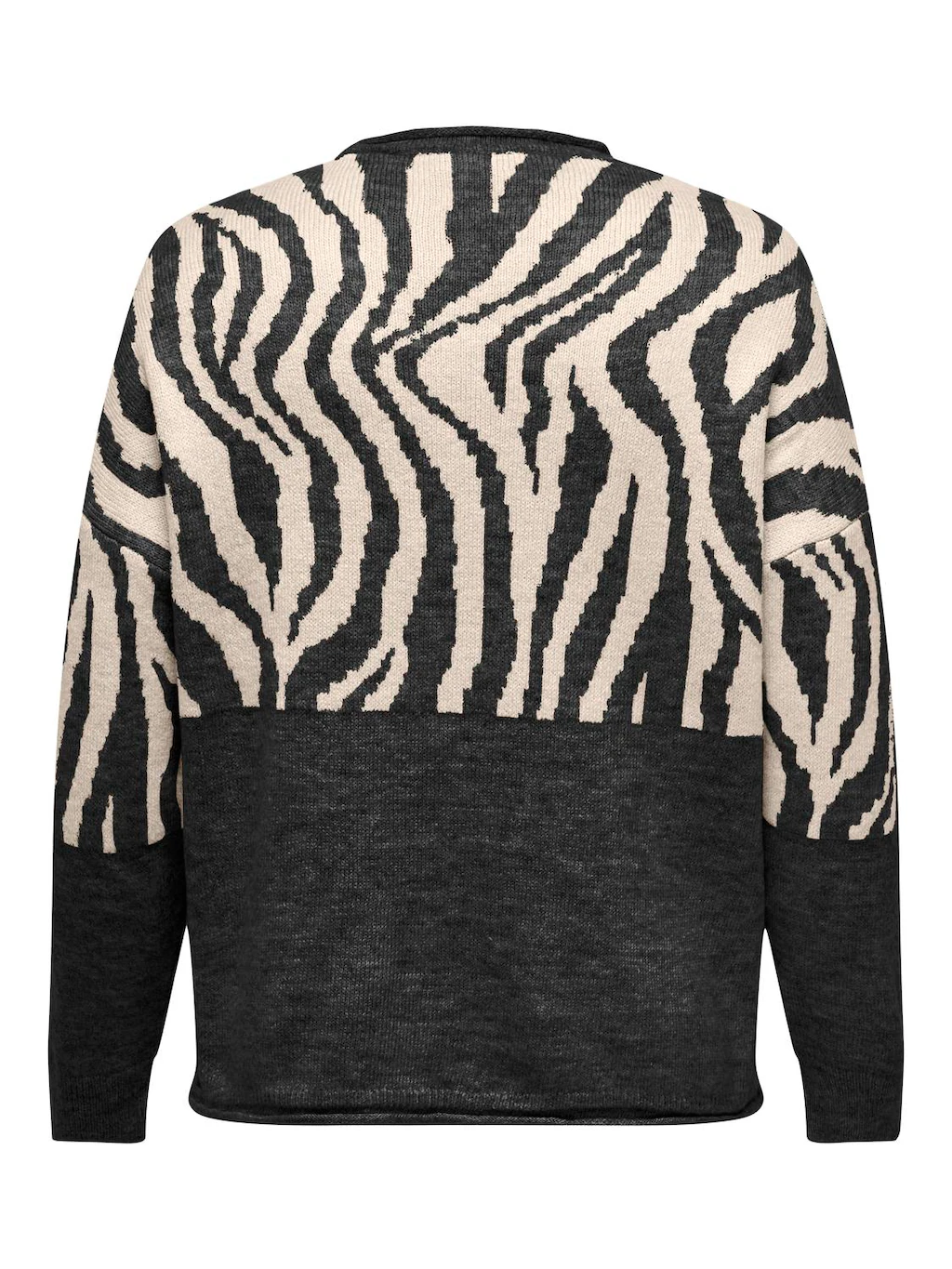 ONLY CARMAKOMA Rundhalspullover "CARJADE ZEBRA L/S O-NECK KNT" günstig online kaufen