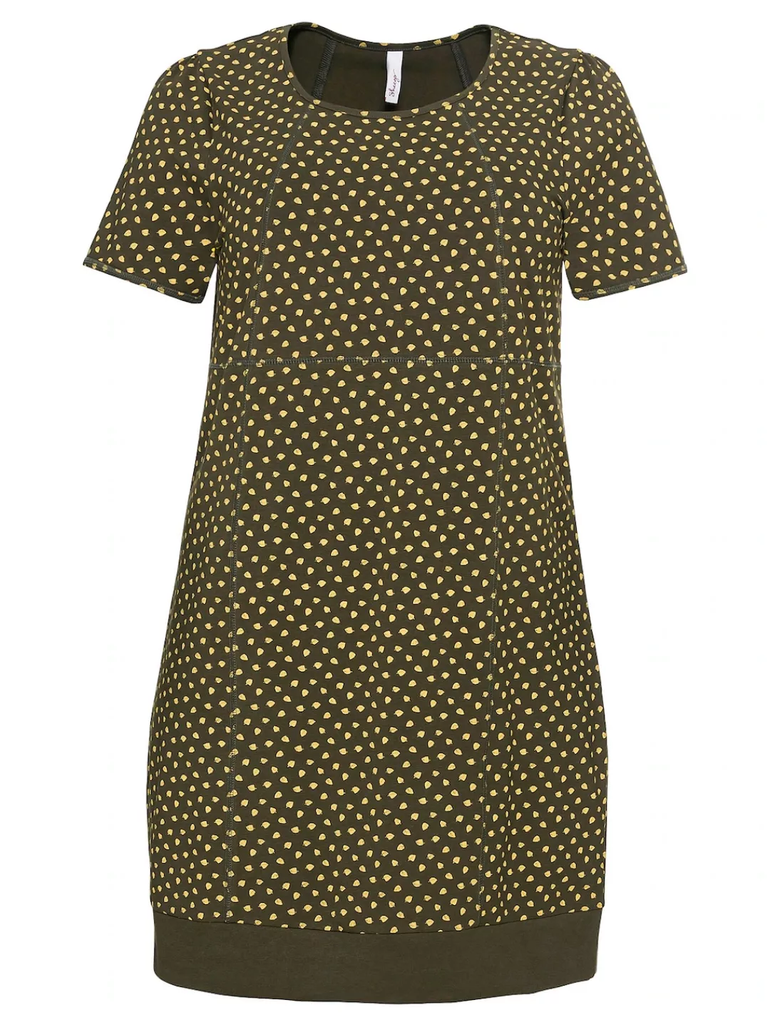 Sheego Jerseykleid "Große Größen", mit Alloverdruck und Rippbund am Saum günstig online kaufen
