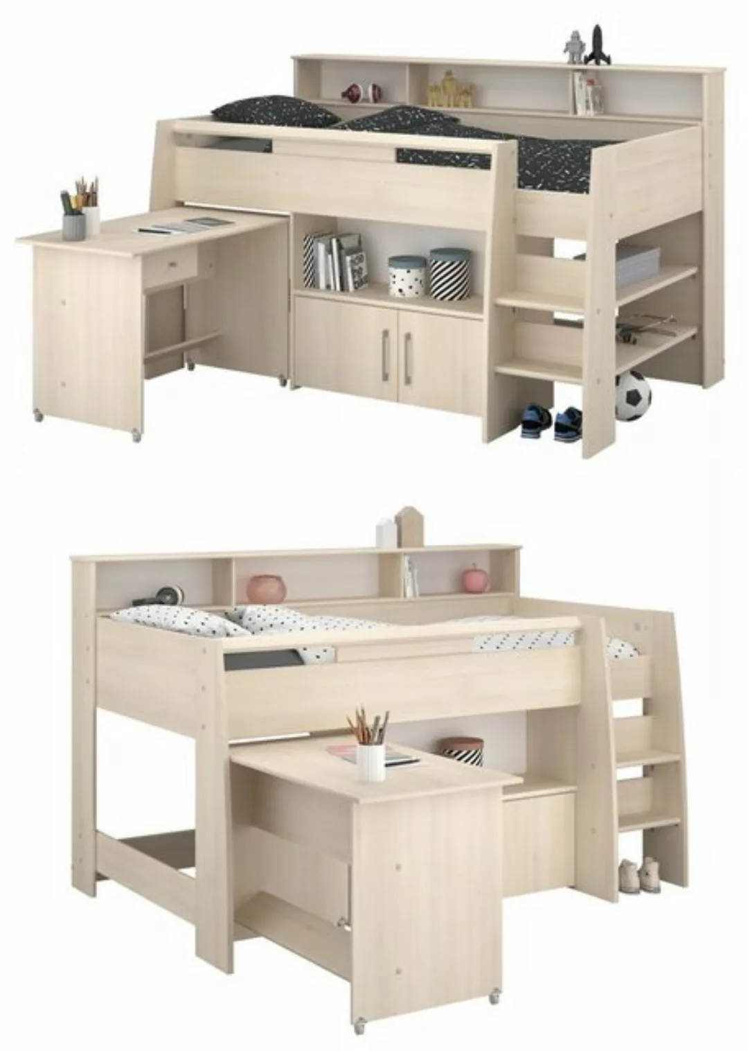 Parisot Kinderbett Charly2-2099 (Set, 1-tlg., Integrierte lattenplatte), Ki günstig online kaufen