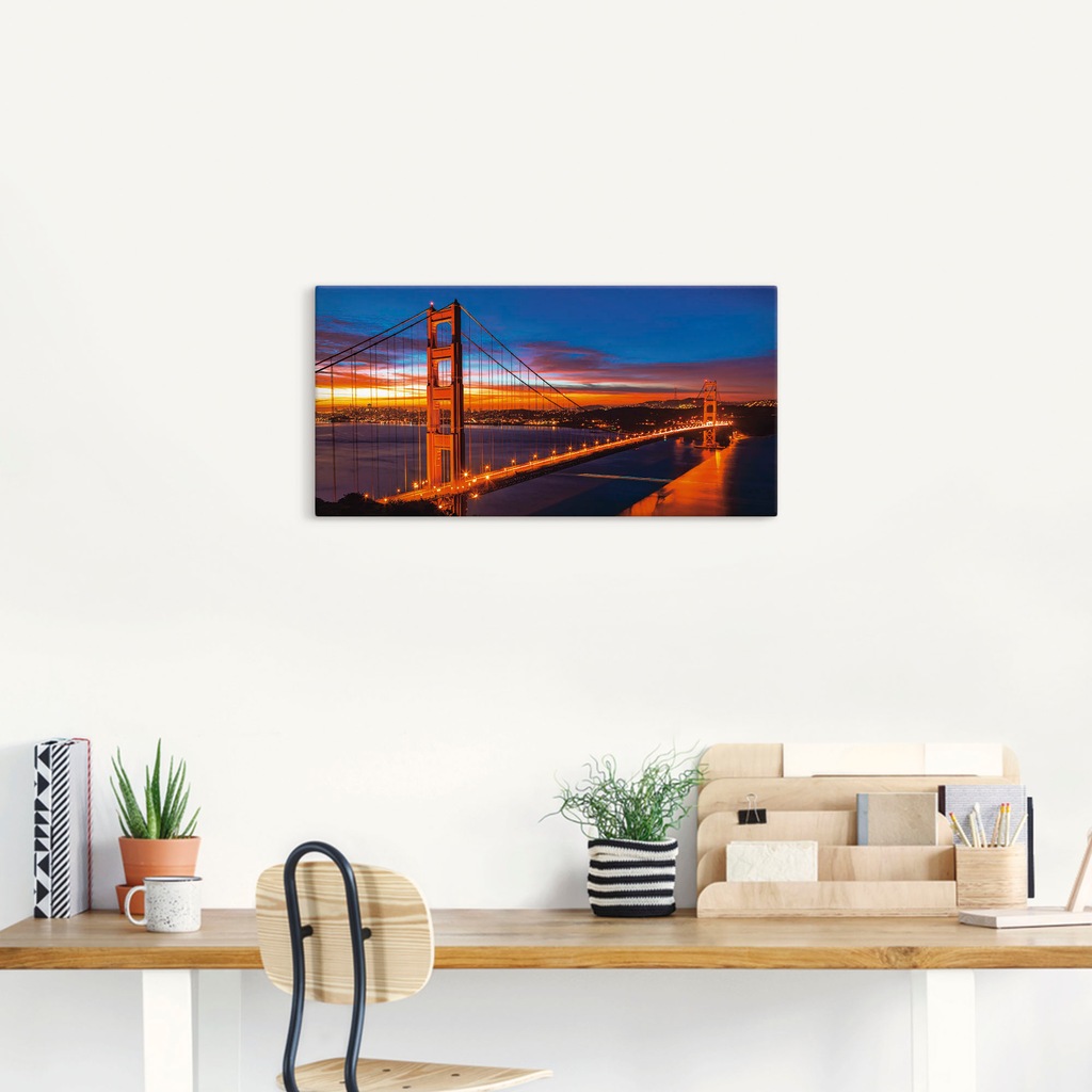 Artland Wandbild »The Golden Gate Bridge am frühen Morgen«, Brücken, (1 St. günstig online kaufen