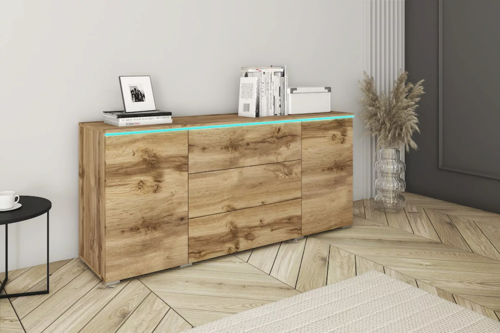 INOSIGN Sideboard "VERA, grifflos", verstellbare Einlegeböden, Wahlweise mi günstig online kaufen