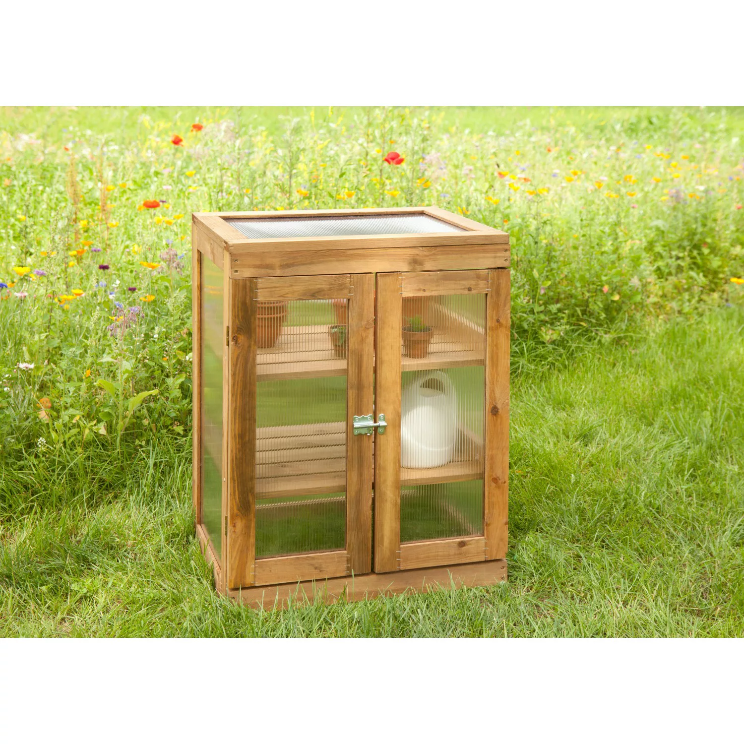 Kiehn-Holz Gartenschrank Kiefer Braun 58 cm x 43 cm x76 cm günstig online kaufen