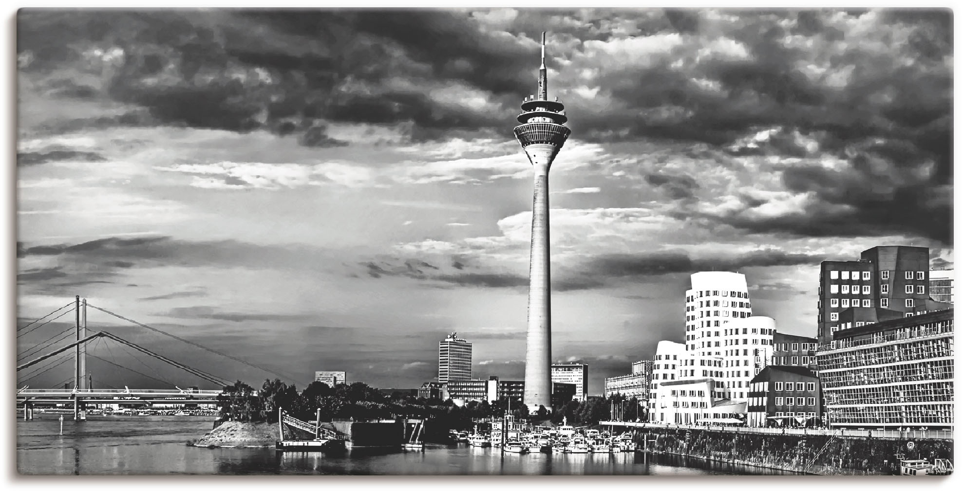 Artland Wandbild "Düsseldorf Collage Skyline 10", Deutschland, (1 St.), als günstig online kaufen