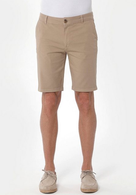 ORGANICATION Chinohose Men's Garment Dyed Slim Fit Shorts in Beige günstig online kaufen