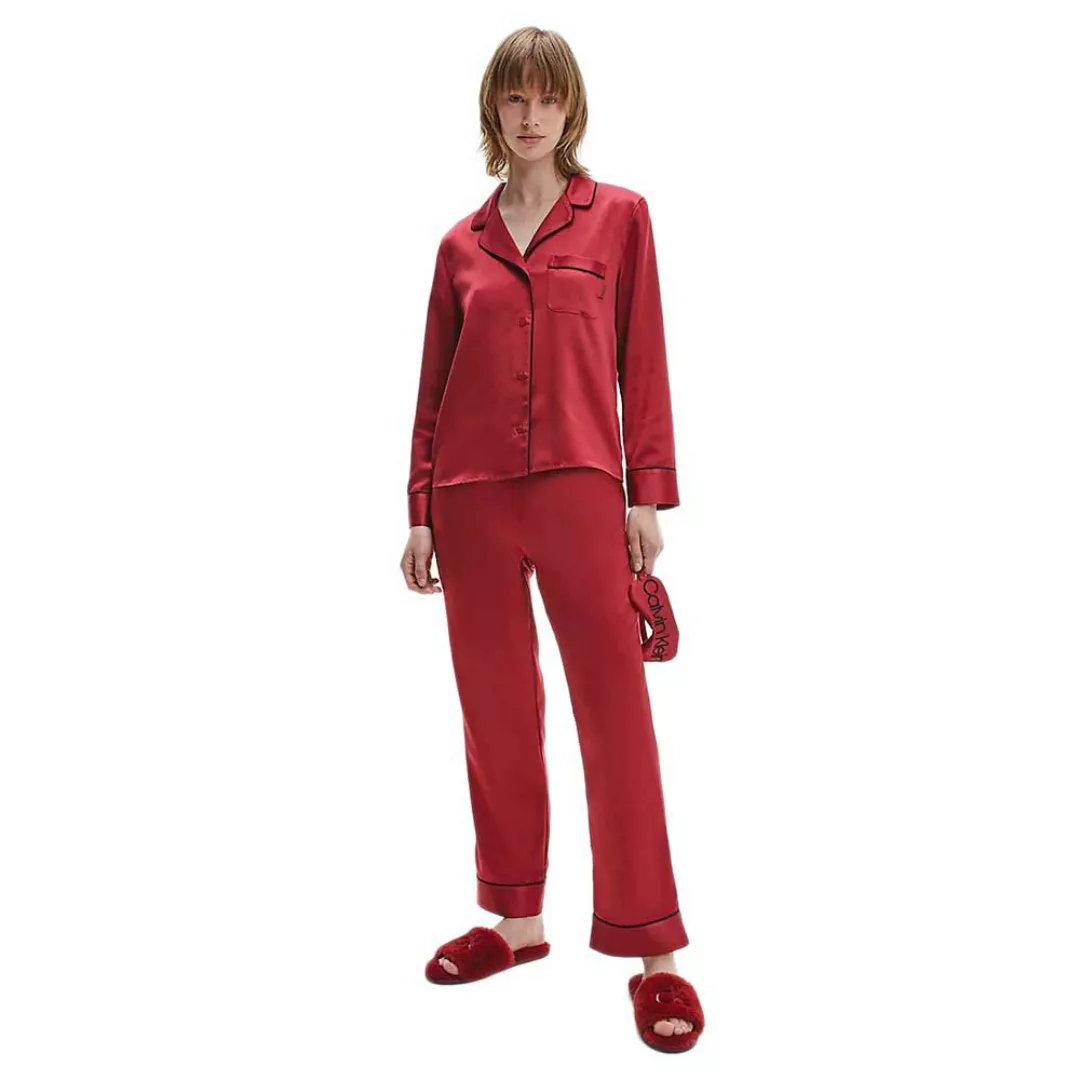 Calvin Klein Underwear Satin Langarm-set Pyjama M Rebellious günstig online kaufen