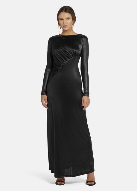 Nicowa Abendkleid EWELIO aus Metallic-Jersey mit diagonaler Raffung günstig online kaufen