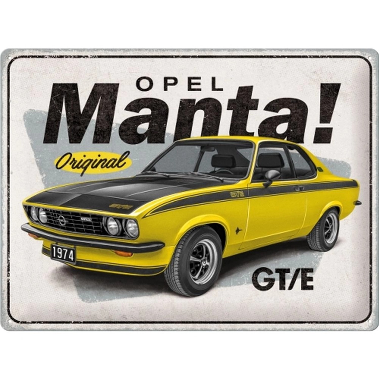 Nostalgic-Art Blechschild 30 x 40 cm - Opel - Opel Manta GT/E günstig online kaufen