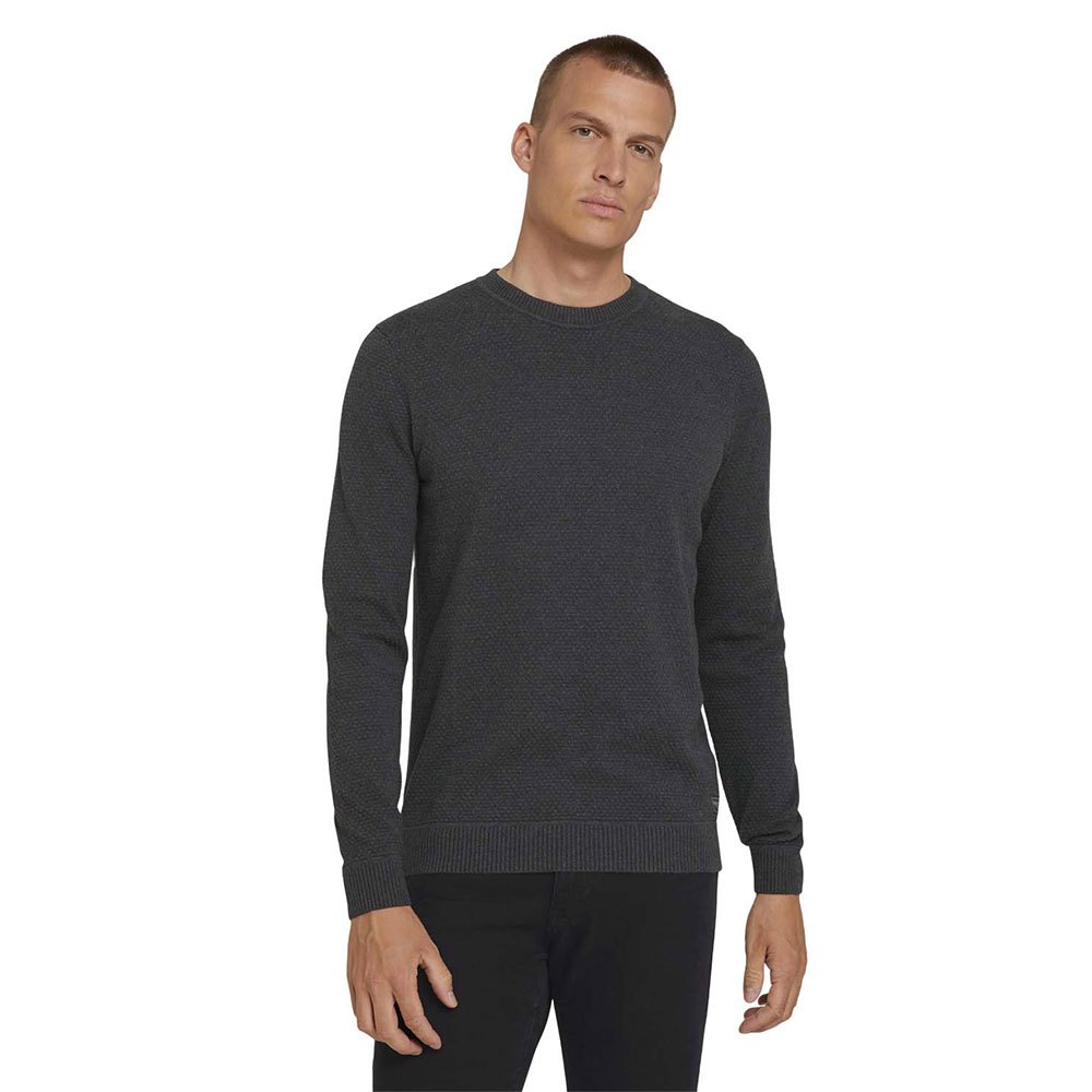 Tom Tailor Basic Structure Pullover 3XL Knitted Navy Melange günstig online kaufen