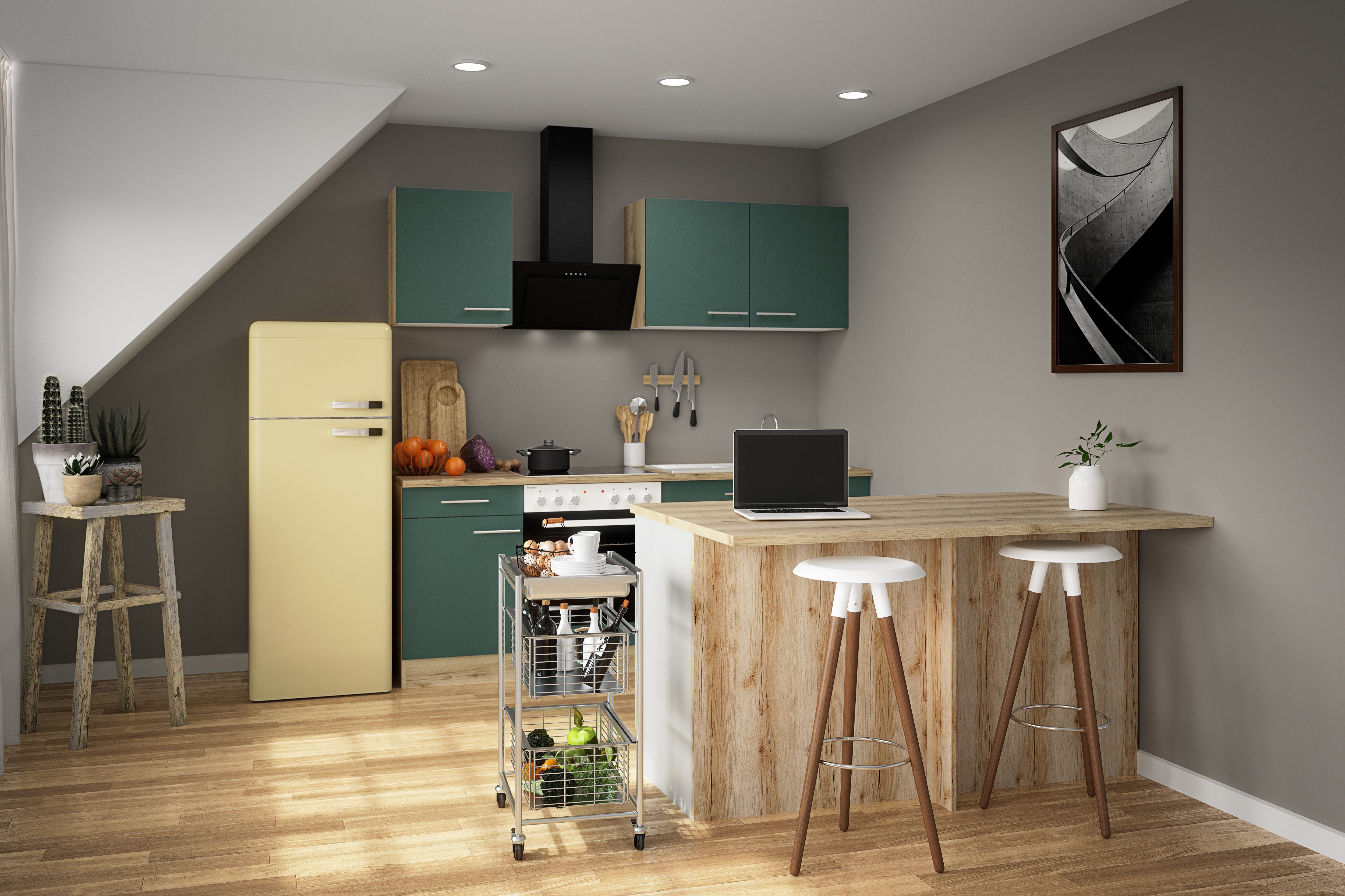 OPTIFIT Kücheninsel "Optifit", Breite 150 cm, 2 Türen, 3 Schubkästen, 2 Aus günstig online kaufen