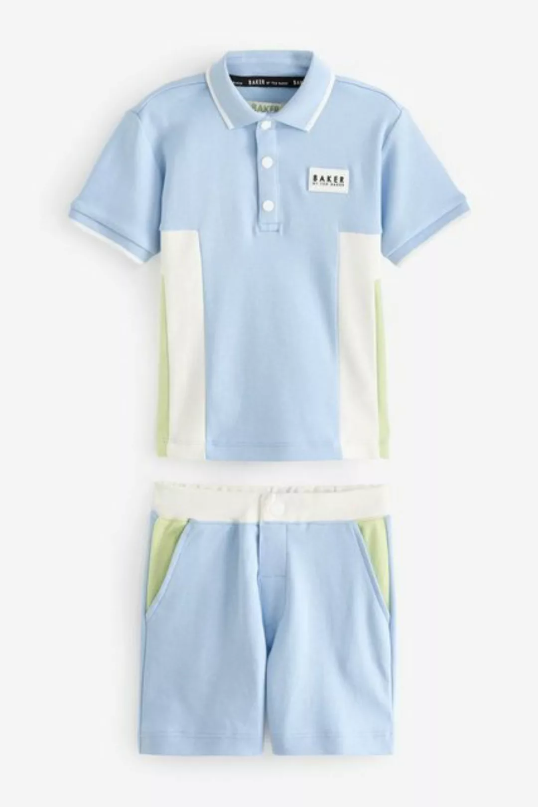 Baker by Ted Baker Shirt & Shorts Baker by Ted Baker Blockfarben-Polo und S günstig online kaufen