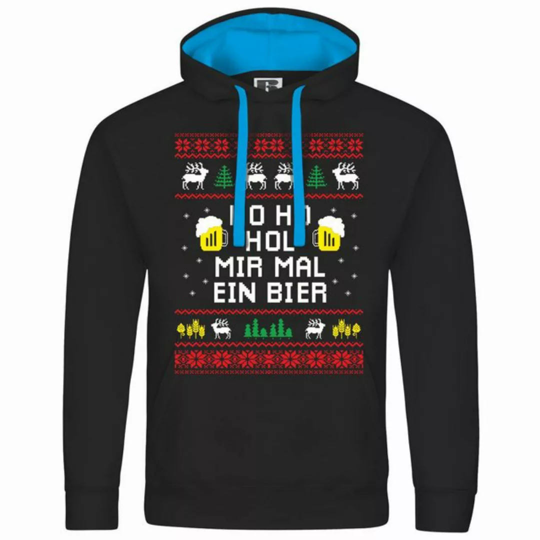 deinshirt Kapuzenpullover Herren Kapuzenpullover HO HO Hol mir mal ein Bier günstig online kaufen