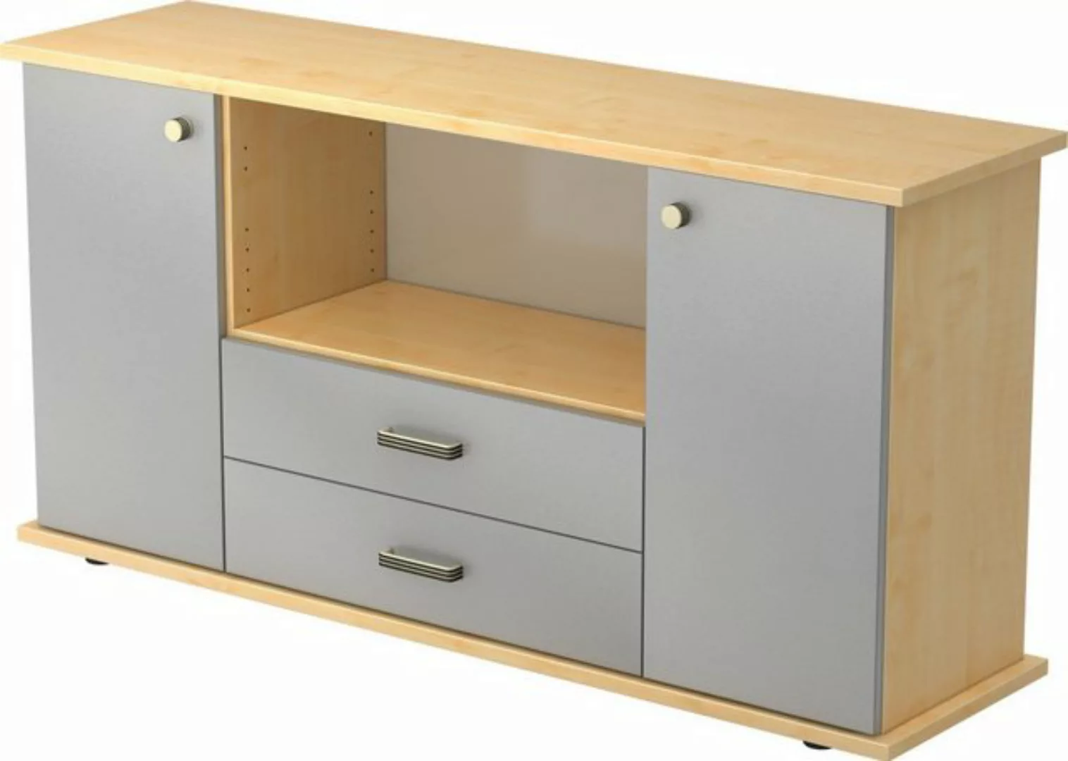 Aktenschrank Sideboard SB 2OH 2 Schübe BxTxH 166,1x44,8x84cm Griff SG Ahorn günstig online kaufen