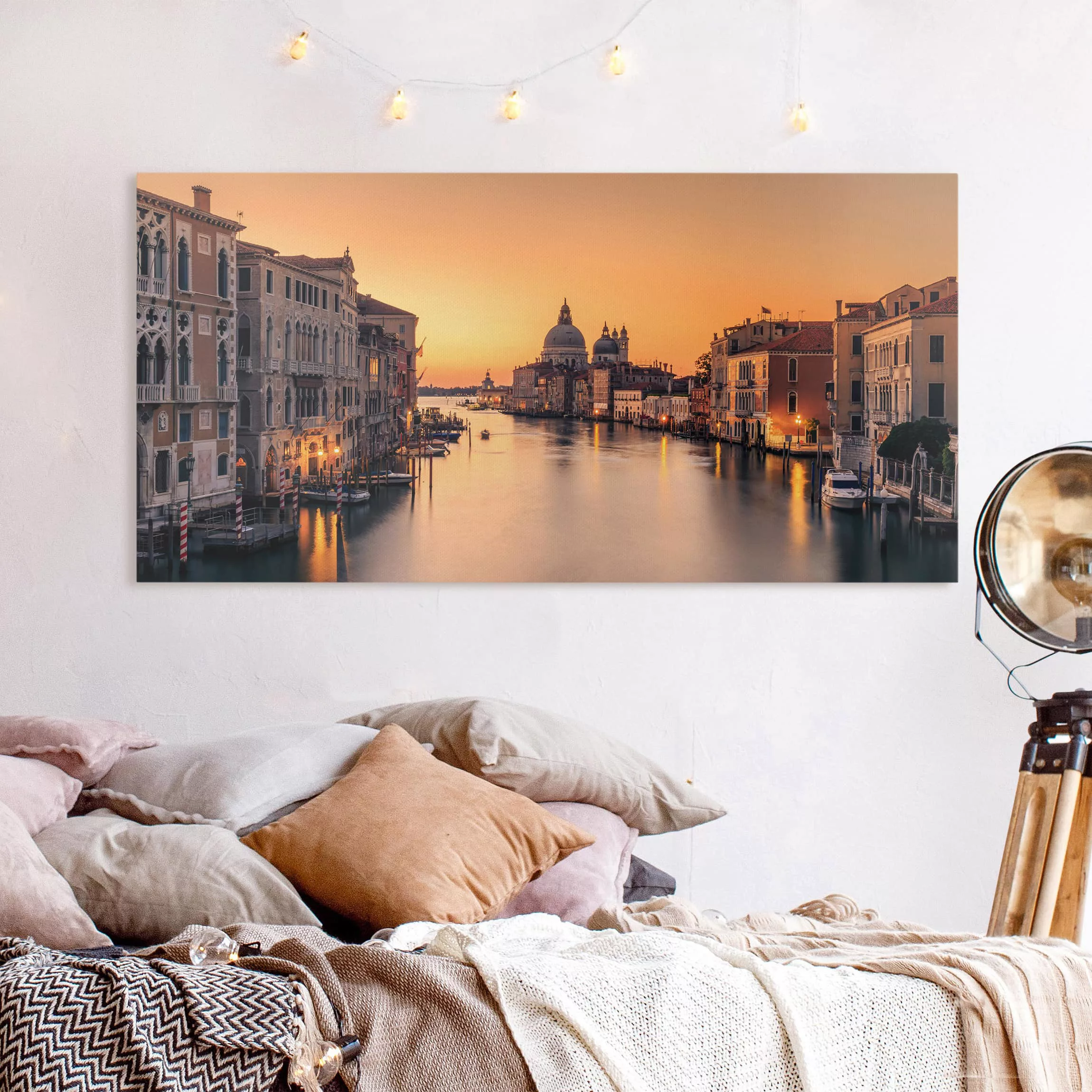 Leinwandbild Architektur & Skyline - Querformat Goldenes Venedig günstig online kaufen