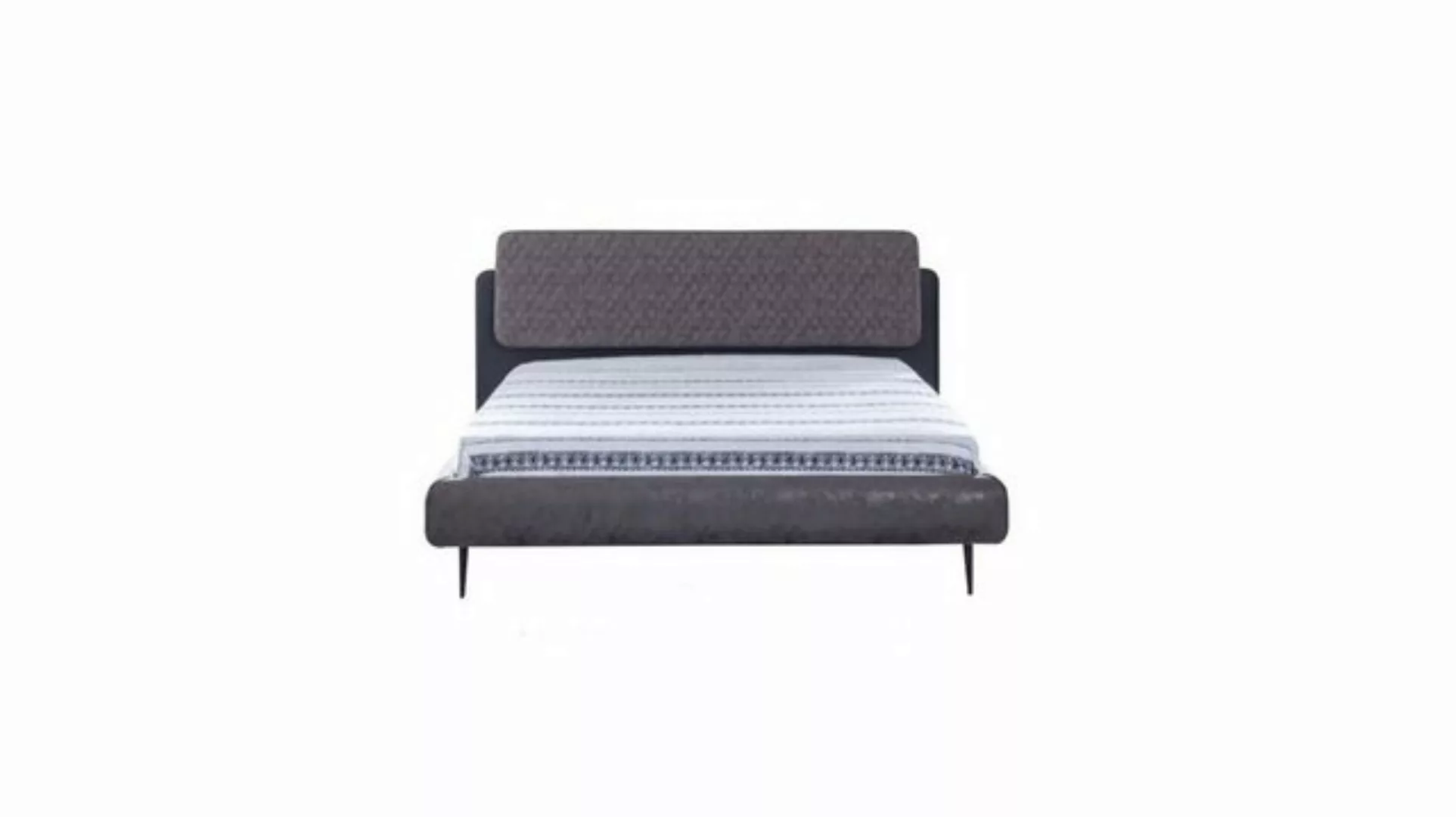 JVmoebel Bett Doppelbett Bett 160 cm Bettrahmen Grau Stoff Betten Modern Sc günstig online kaufen