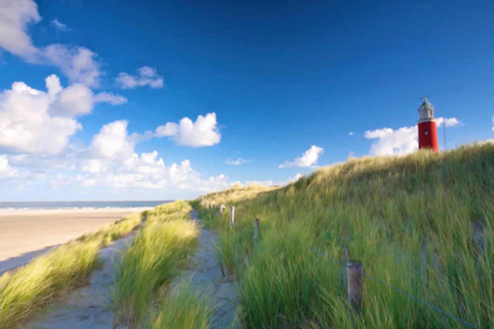 Papermoon Fototapete »Strand mit Leuchtturm« günstig online kaufen