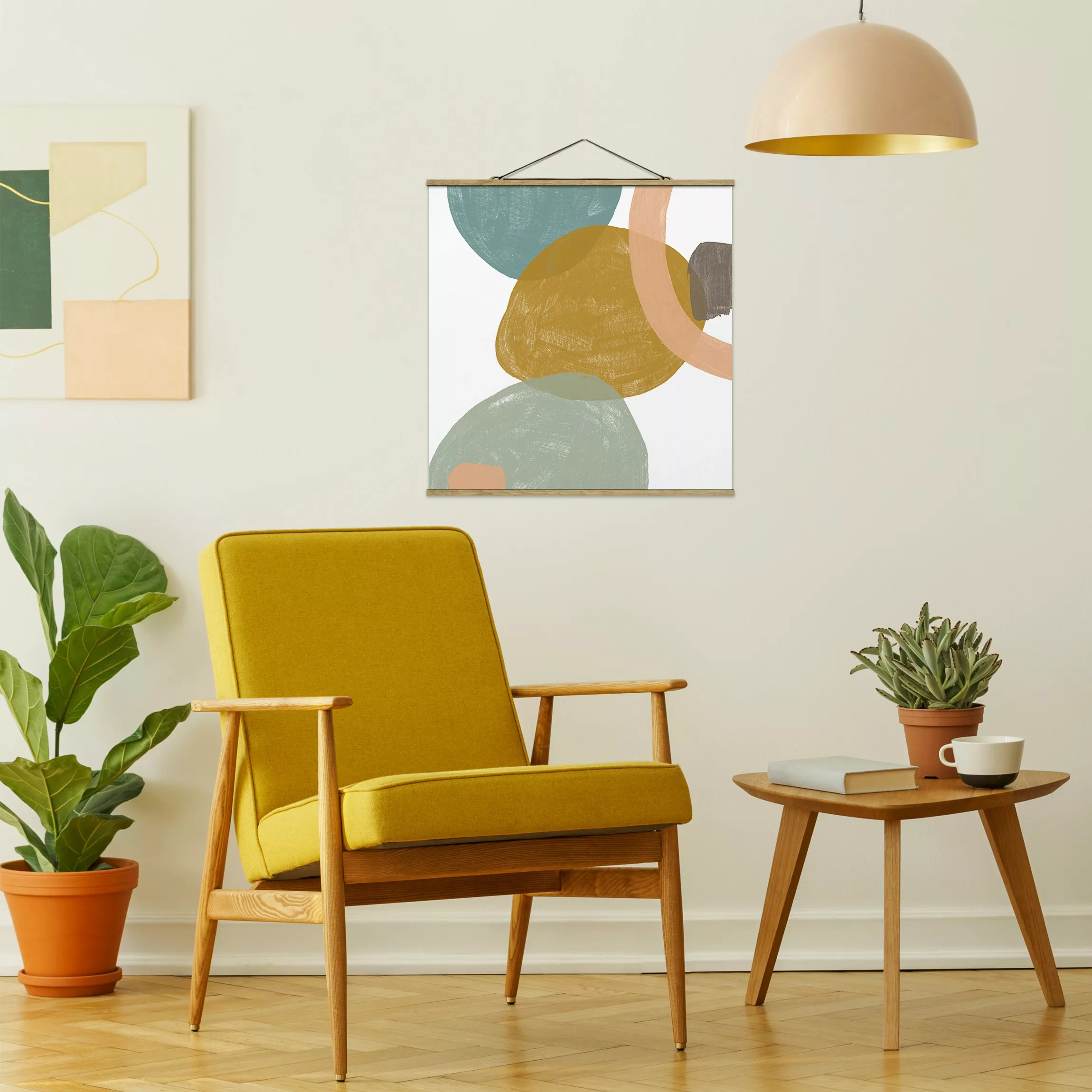 Stoffbild Abstrakt mit Posterleisten - Quadrat Pailletten im Detail I günstig online kaufen