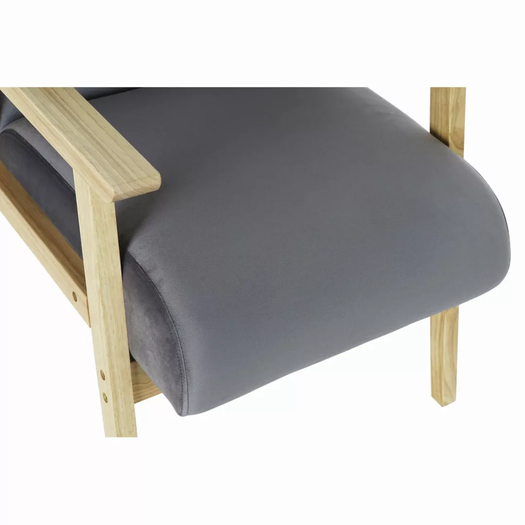 Sessel Dkd Home Decor 8424001802159 Natürlich Grau Polyester Holz Mdf (62 X günstig online kaufen