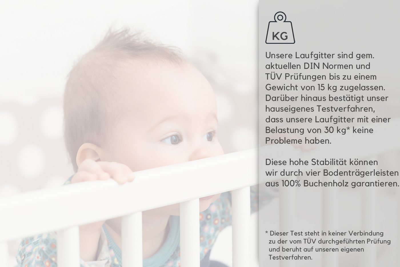 Sämann Babybett Laufgitter 120x120 cm schwarz/natur Premium Kollektion Lauf günstig online kaufen