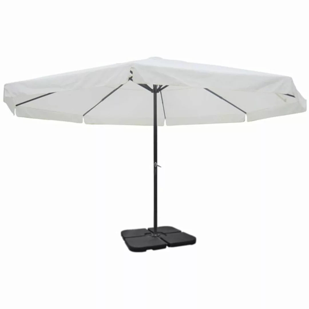 Sonnenschirm Aluminium Weiss Mit Schirmständer günstig online kaufen