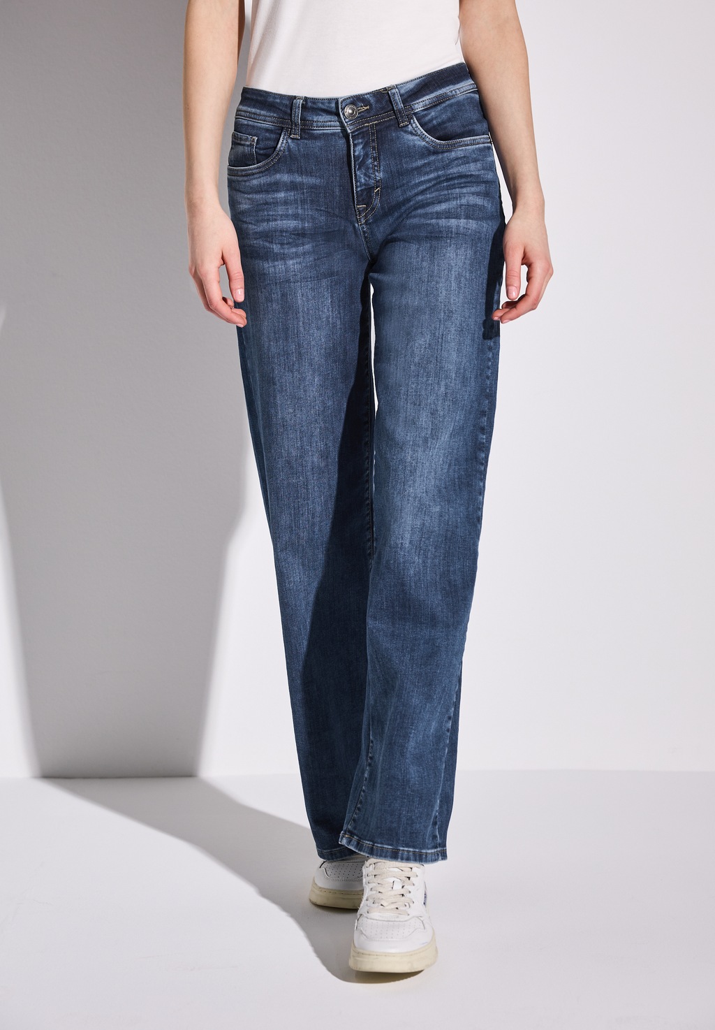 STREET ONE Loose-fit-Jeans, Middle Waist günstig online kaufen