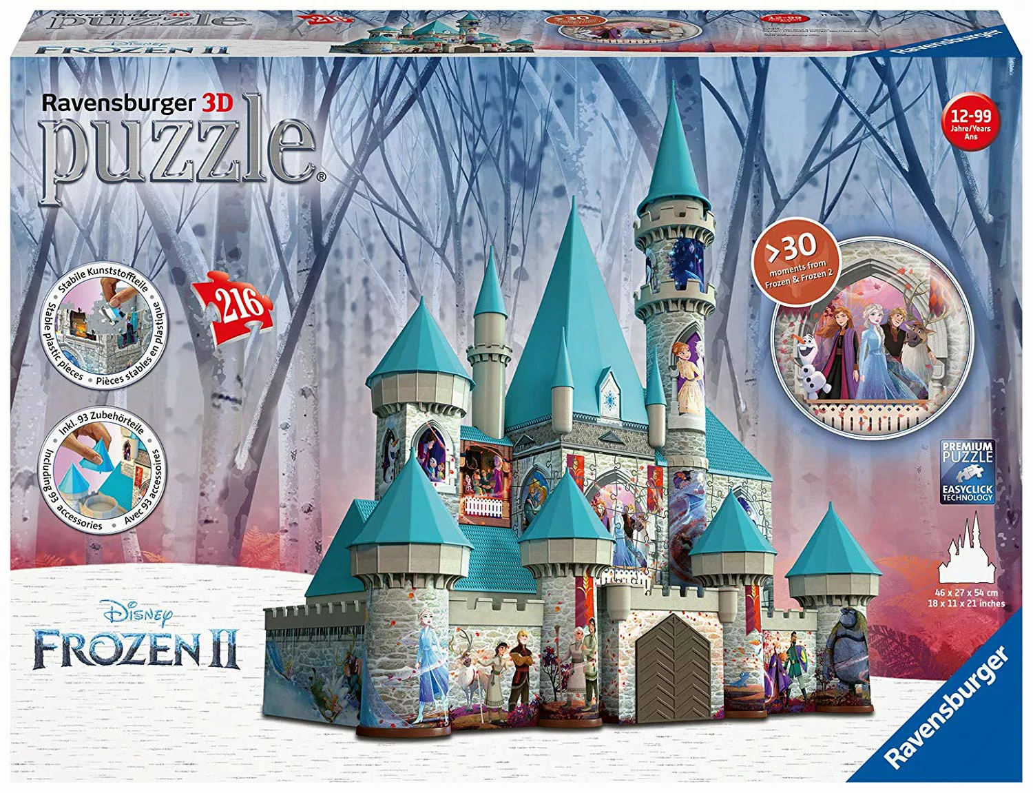 Disney Frozen 2 / Die Eiskönigin 2: Schloss - 216 Teile 3d Puzzle günstig online kaufen