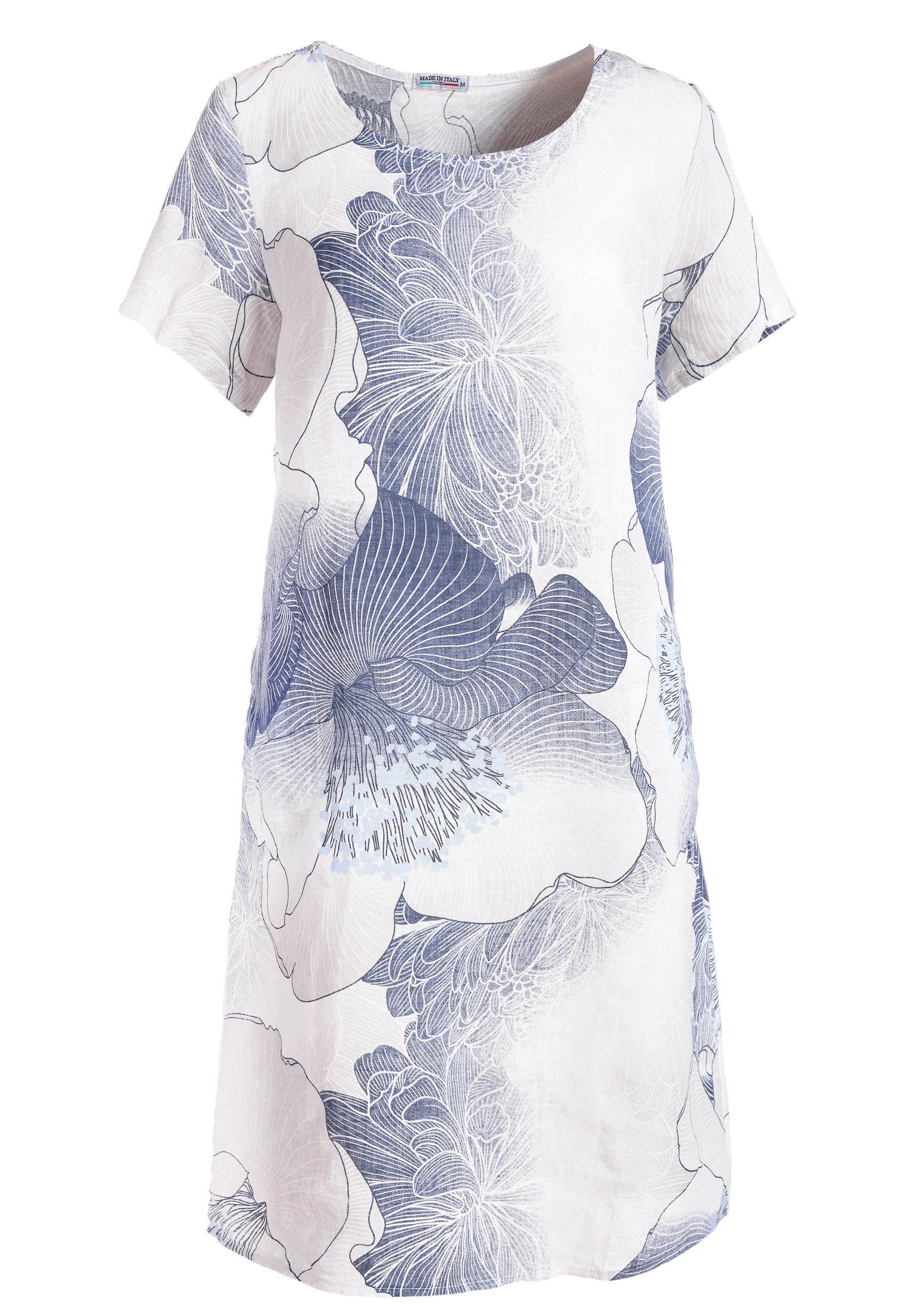 PEKIVESSA Sommerkleid Leinenkleid knielang mit kurzen günstig online kaufen