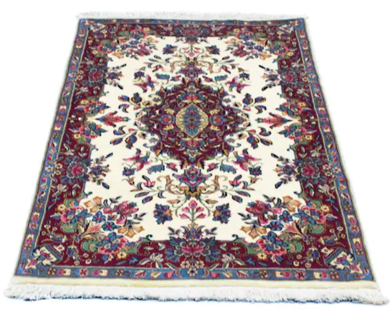 morgenland Wollteppich »Rafsanjan Teppich handgeknüpft weiß«, rechteckig günstig online kaufen
