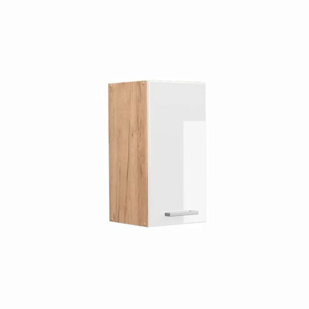 Vicco Hängeschrank Küchenhängeschrank 30 cm R-Line Goldkraft Weiß Hochglanz günstig online kaufen