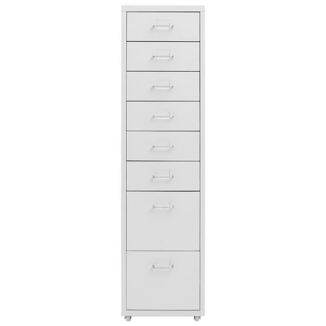 vidaXL Aktenschrank Aktenschrank mit Rollen Grau 28x41x109 cm Metall günstig online kaufen