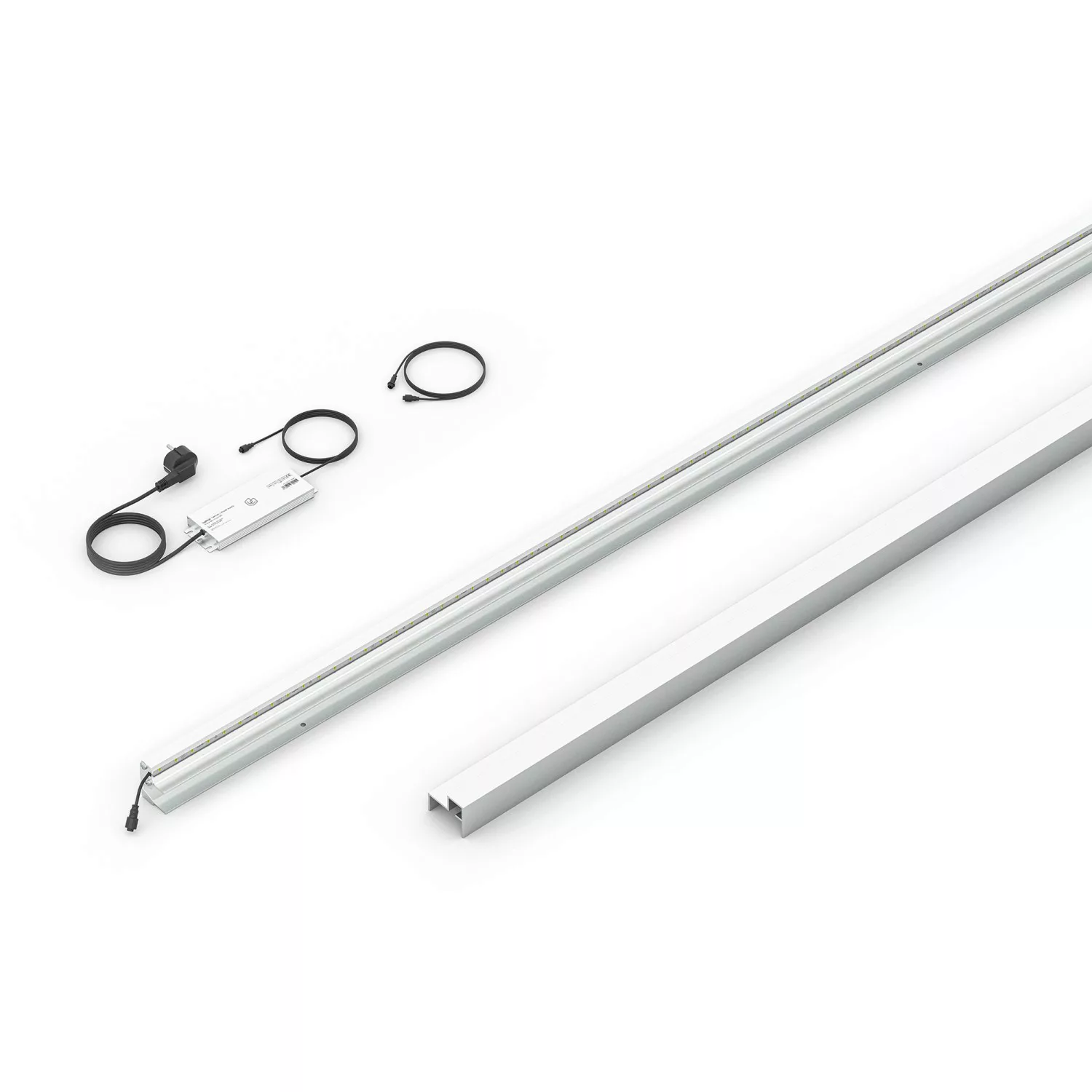 LyghtUp LED-Zaunbeleuchtung 3 x Leiste 173,3 cm Netzteil 3 x Adapter Anthra günstig online kaufen