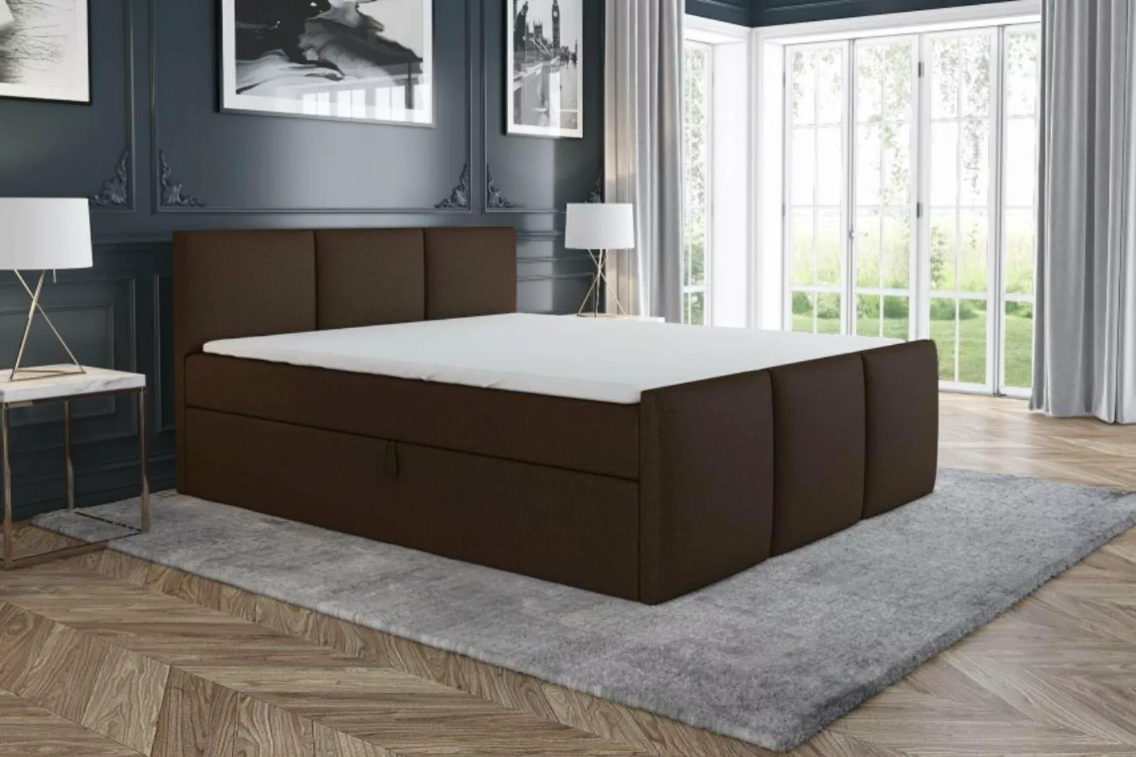 A&J MöbelLand GmbH Boxspringbett RON mit 2 Bettkästen und Topper. (Boxsprin günstig online kaufen