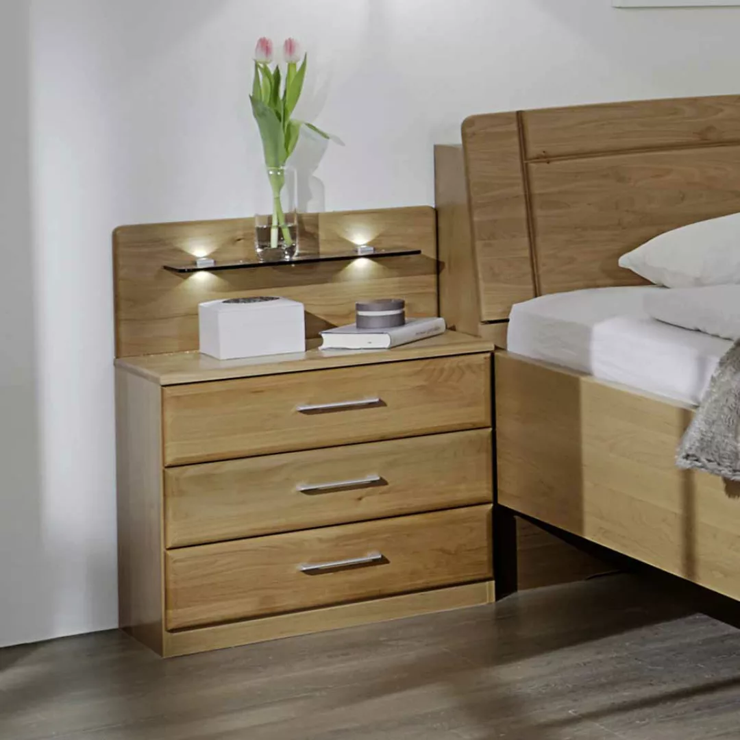 Schlafzimmermöbel Set aus Erle teilmassiv 120x200 cm (dreiteilig) günstig online kaufen