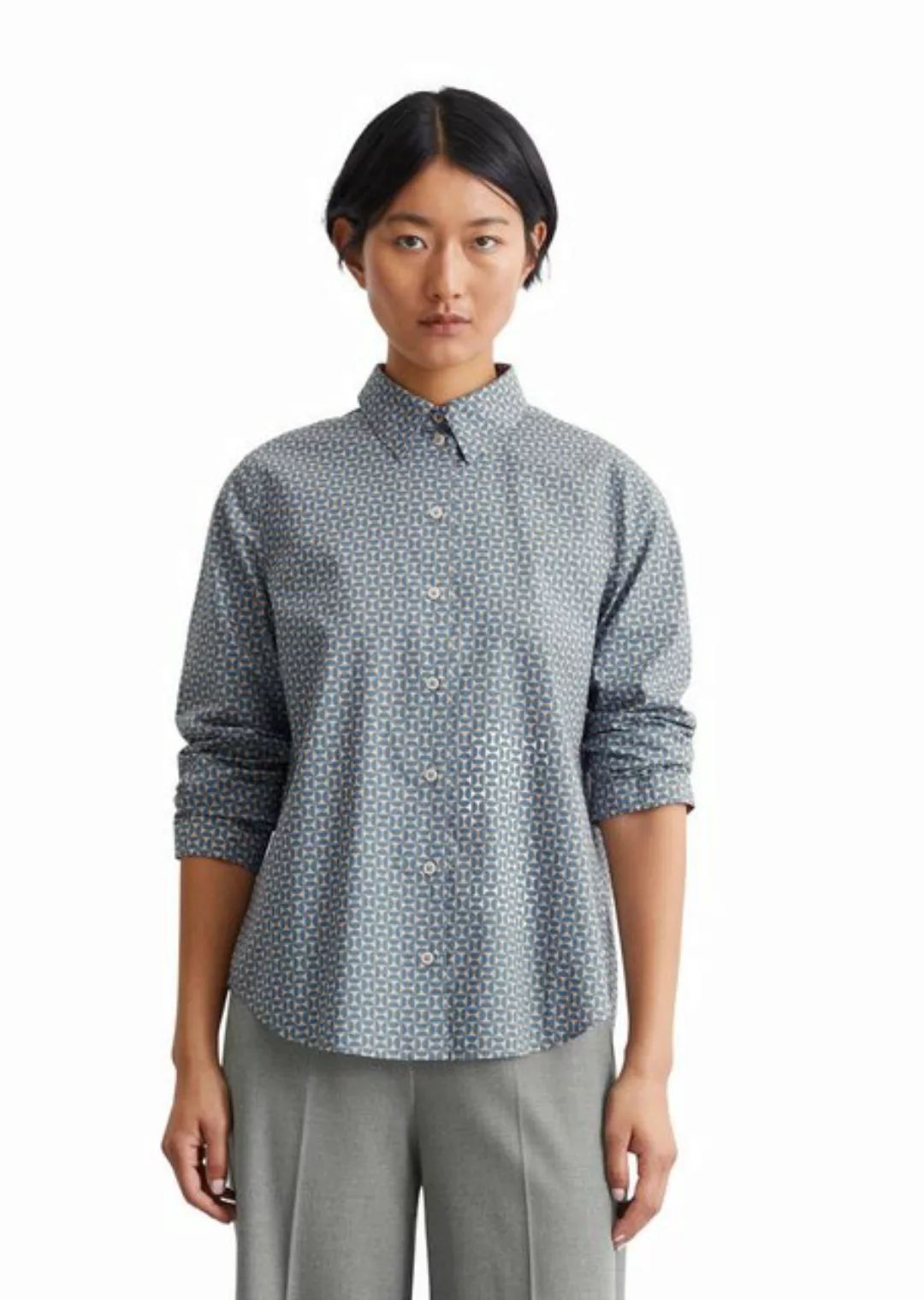 Marc O'Polo Blusentop Bluse MARC O´POLO blau gemustert günstig online kaufen