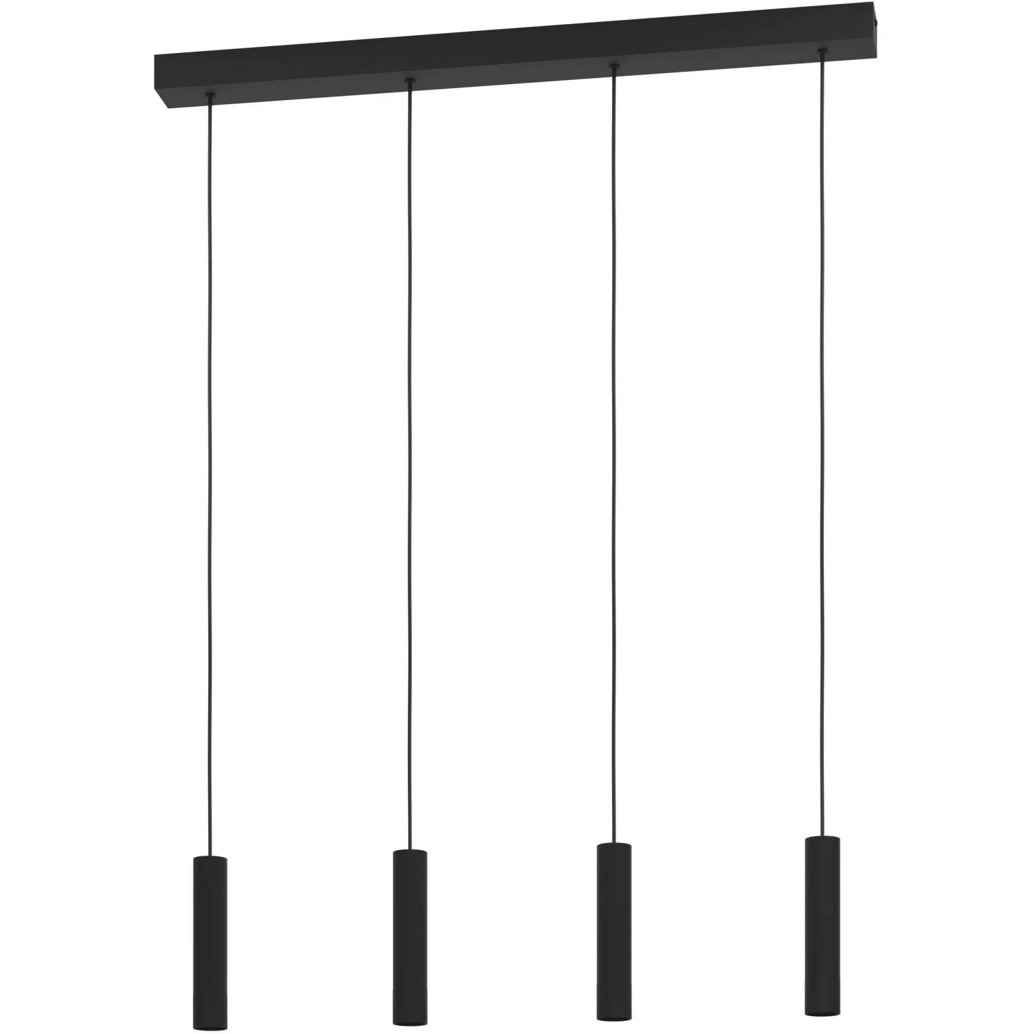 LED-Pendellampe Almudaina, schwarz, Länge 84 cm, 4-flg., günstig online kaufen