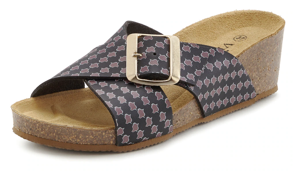 Vivance Pantolette "Sandale, Mule, offener Schuh", mit Komfortkorkfußbett a günstig online kaufen