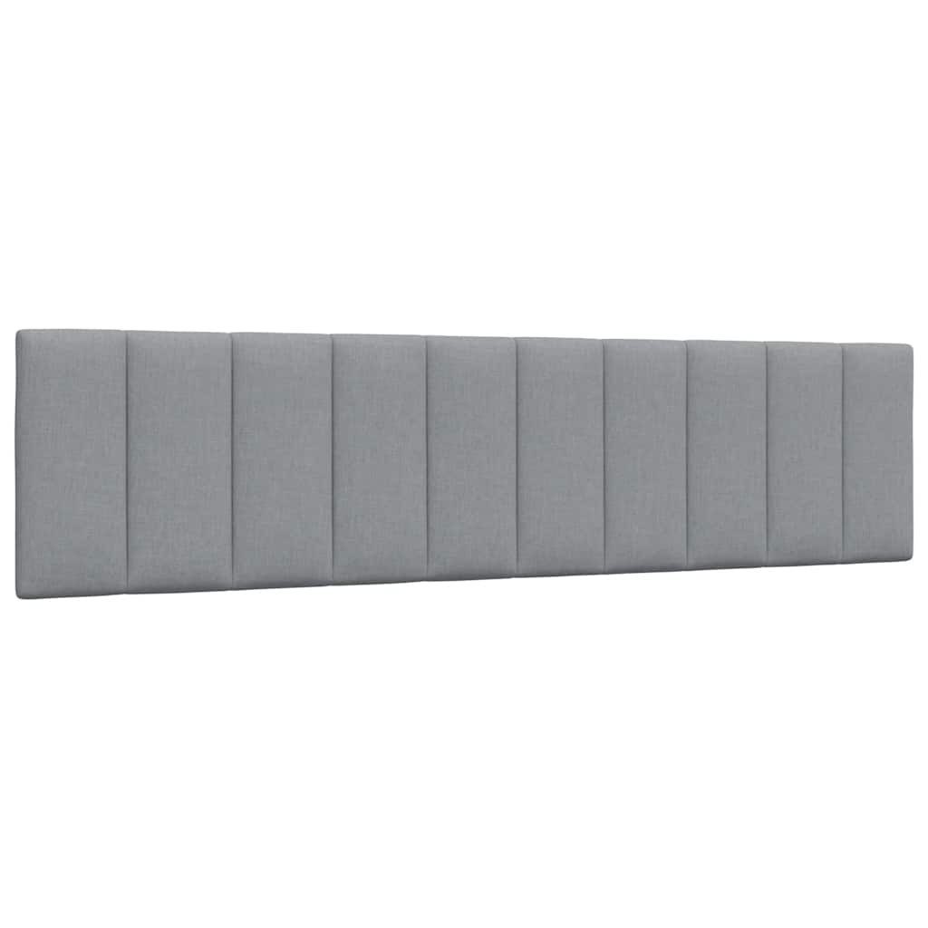 vidaXL Bett, Kopfteil-Kissen Hellgrau 200 cm günstig online kaufen