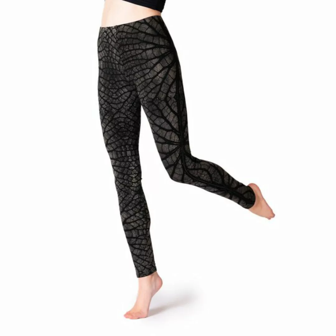 PANASIAM Leggings Unikat Batik Leggings modern mit Blattmuster elastische S günstig online kaufen