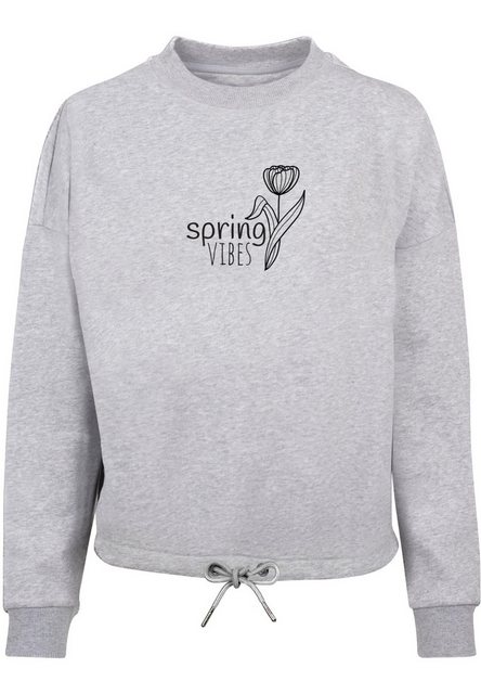 Merchcode Sweater "Merchcode Damen Ladies Spring - Vibes Oversize Crewneck" günstig online kaufen